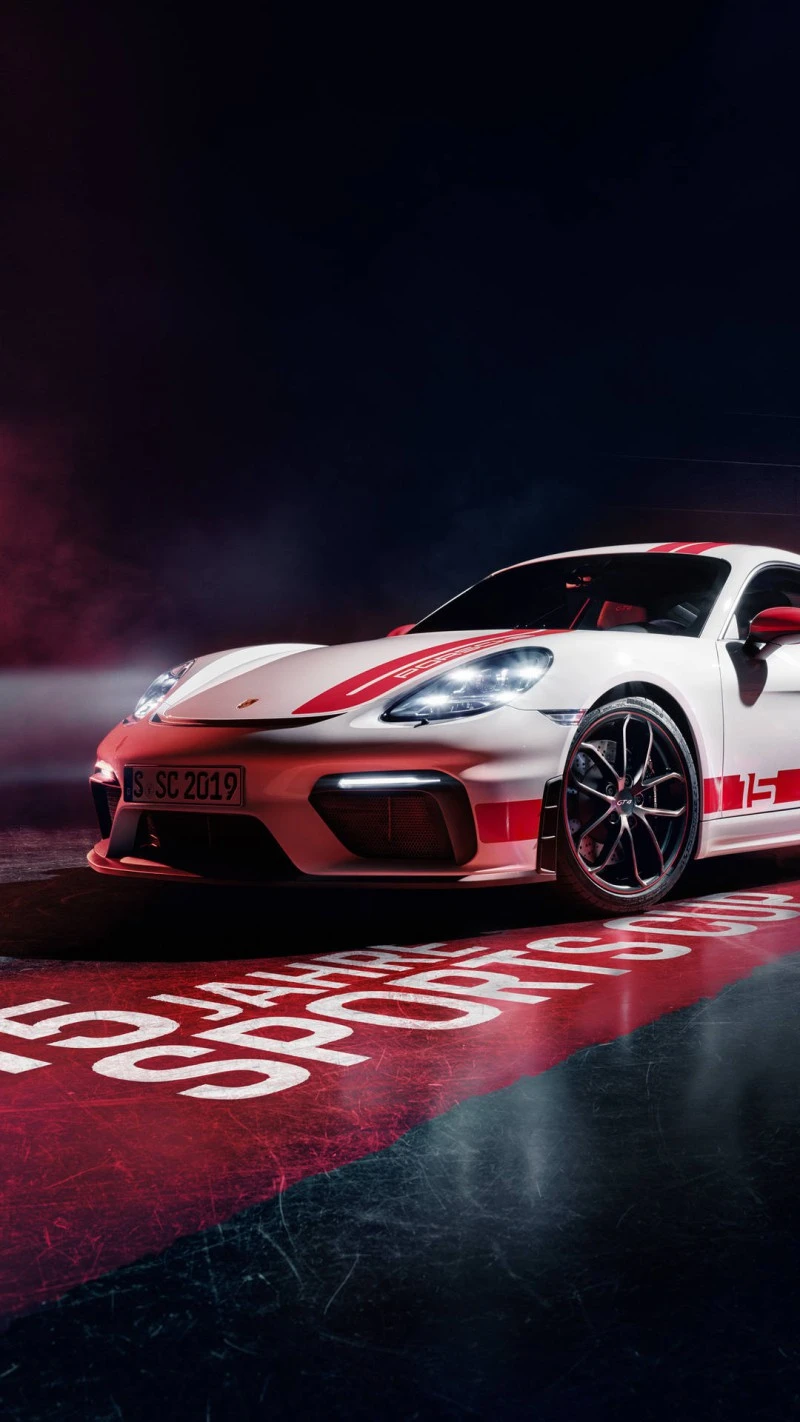 Porsche 718 Cayman GT4 Clubsport 4K Mobile Wallpaper