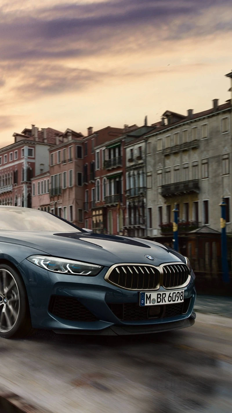 BMW 8 Series Gran Coupe in Venice 4K Mobile Wallpaper