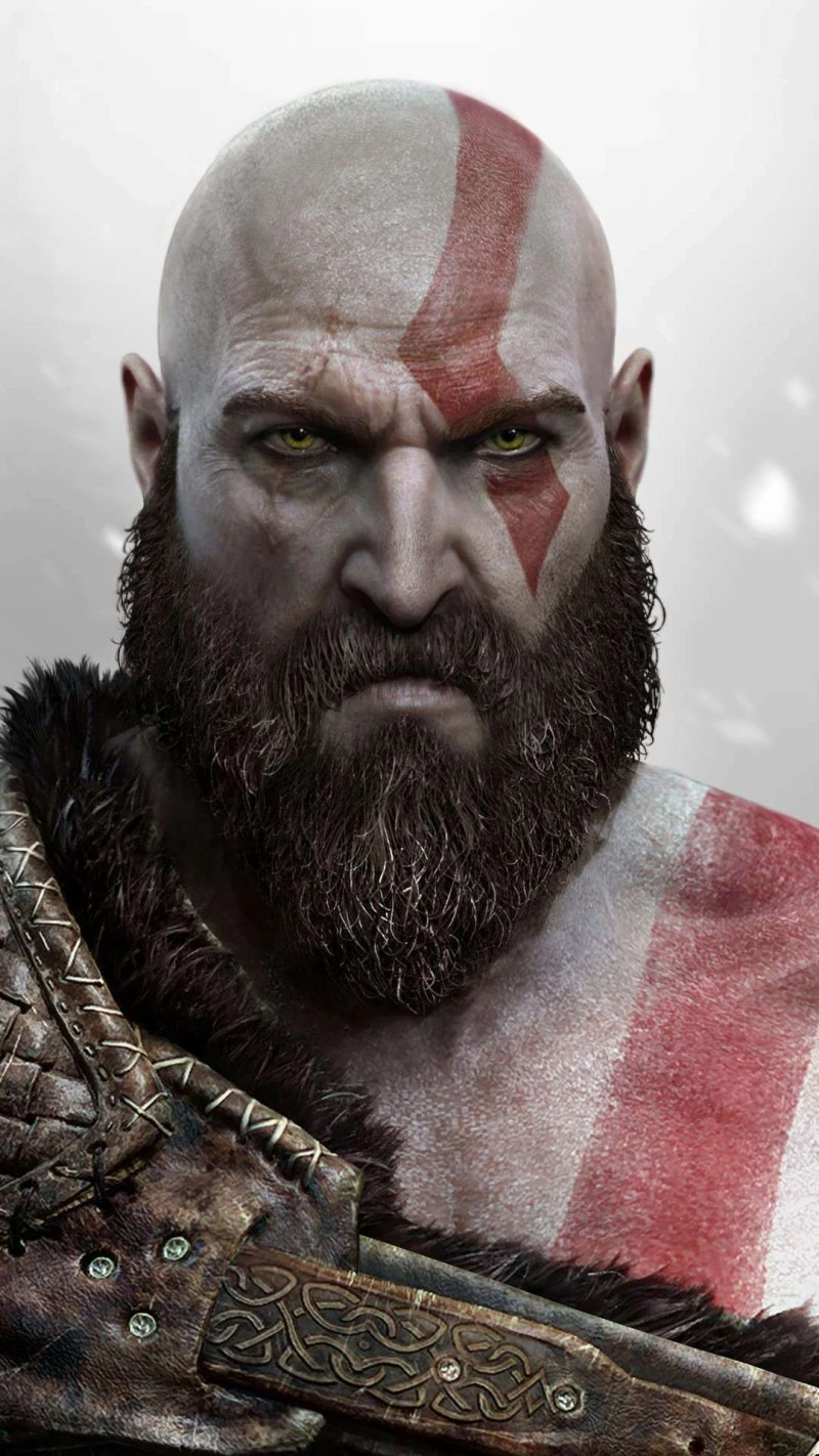 Kratos - Close-up 4K Mobile Wallpaper
