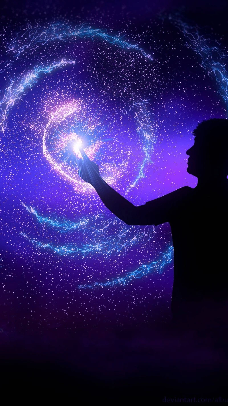Touching the Cosmos 4K Mobile Wallpaper