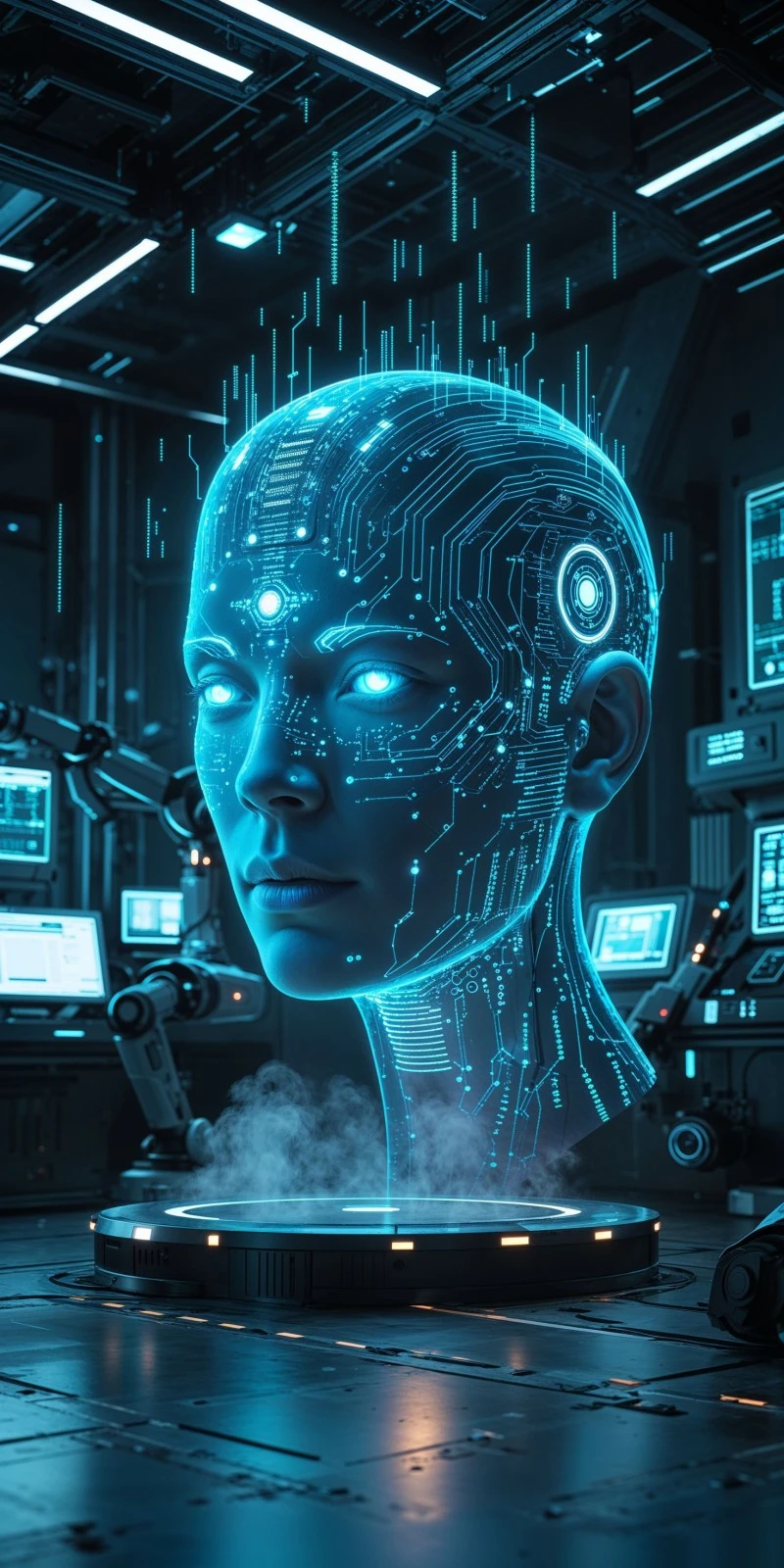 AI Consciousness: A Futuristic Vision 4K Mobile Wallpaper