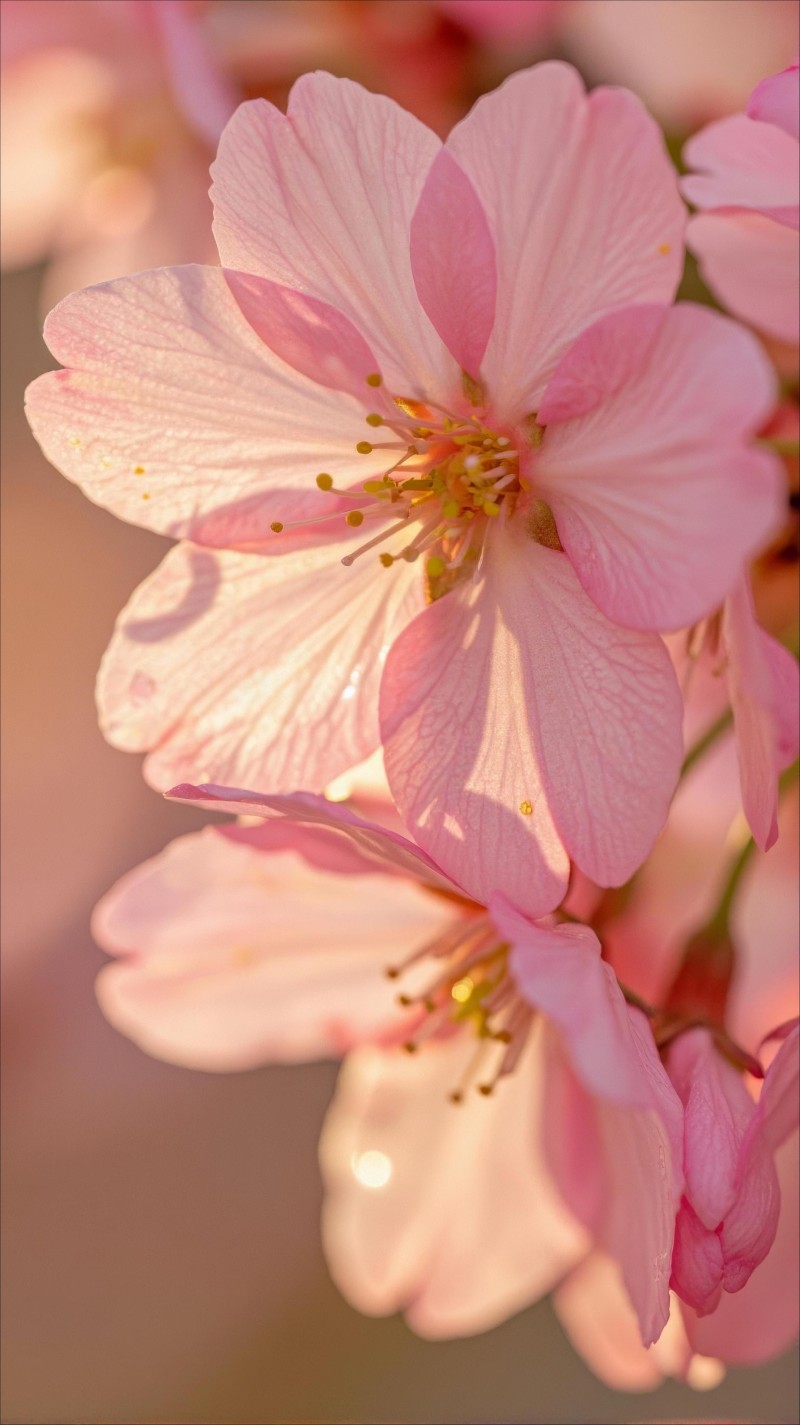 Soft Pink Cherry Blossom Petals Close-up 4K Pet Wallpaper