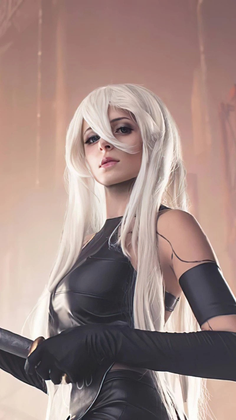 2B Cosplay Photography 4K Mobile Wallpaper