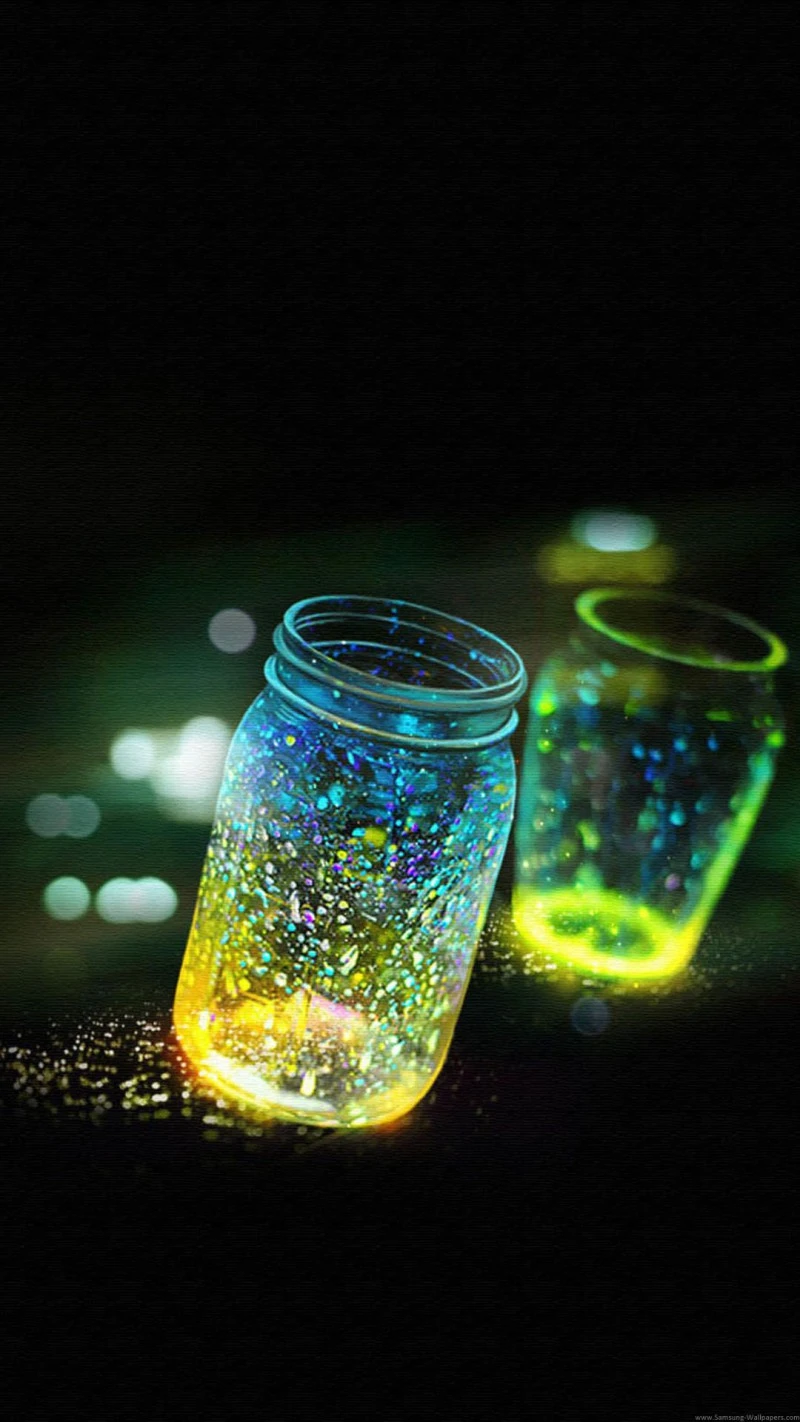 Luminous Jars 4K Mobile Wallpaper