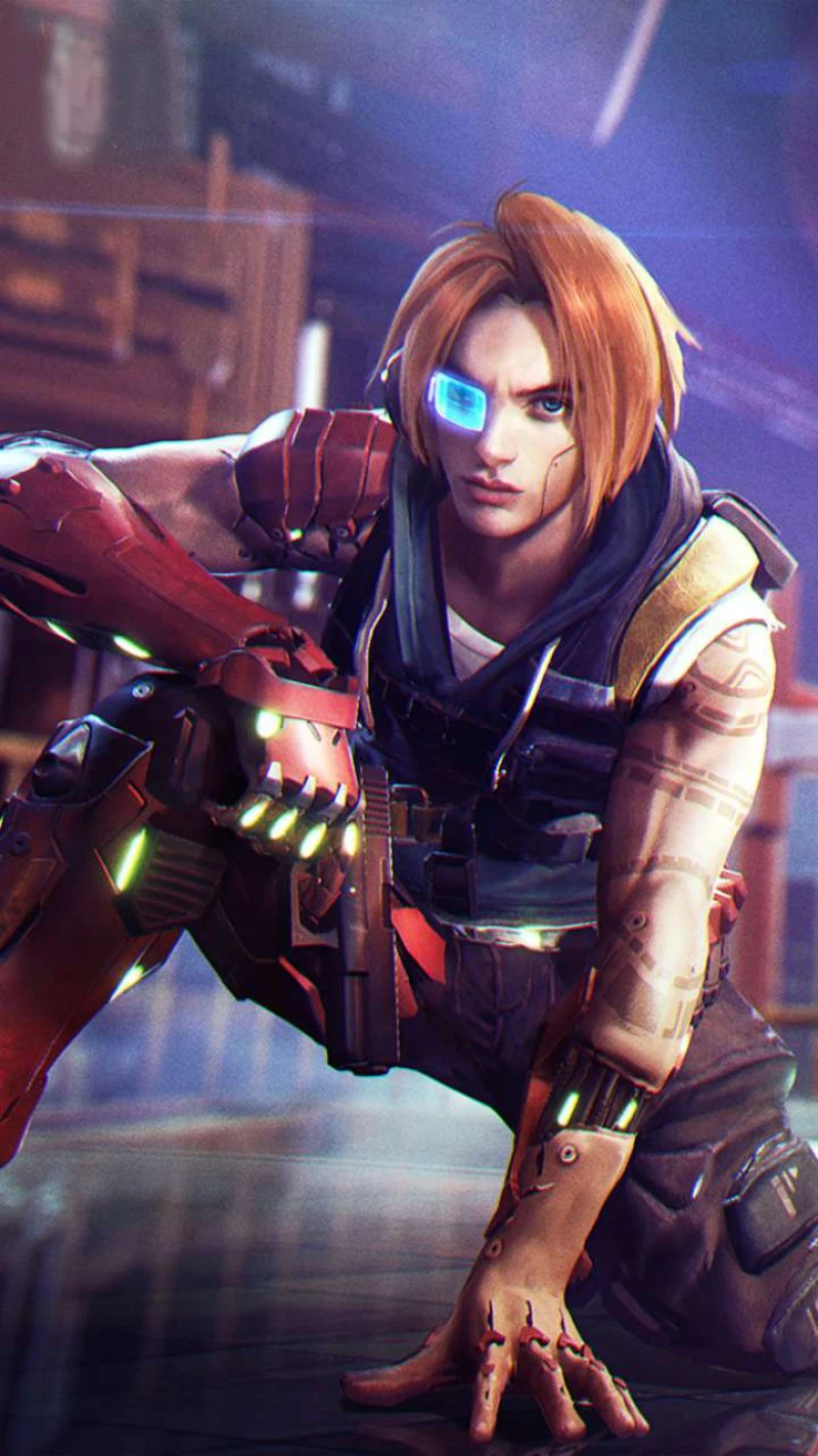 Stunning Cyborg Character from a futuristic game 4K Mobile Wallpaper