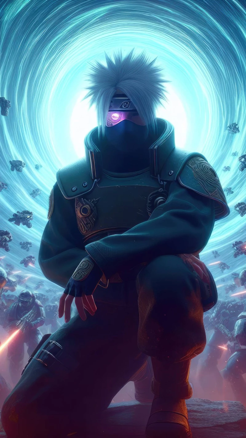 Kakashi Hatake in Battle 4K Mobile Wallpaper
