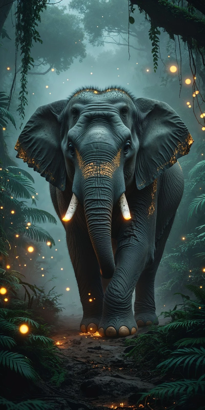 Mystical Elephant 4K Mobile Wallpaper
