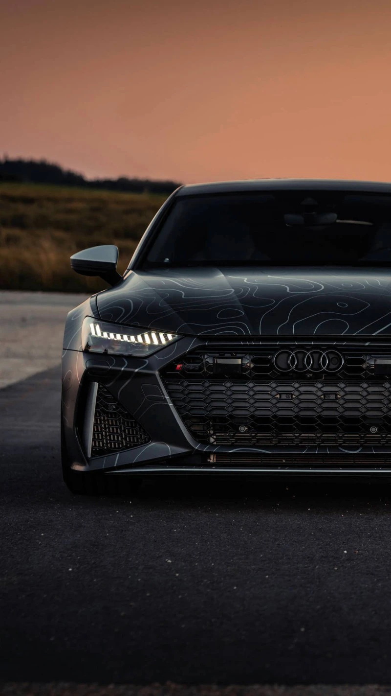 Audi RS7 with Unique Wrap 4K Mobile Wallpaper
