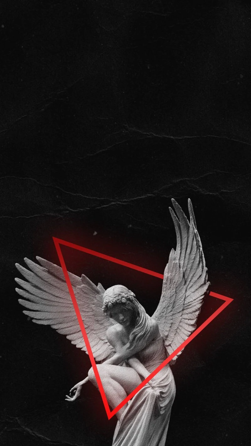 Neon Angel 4K Mobile Wallpaper