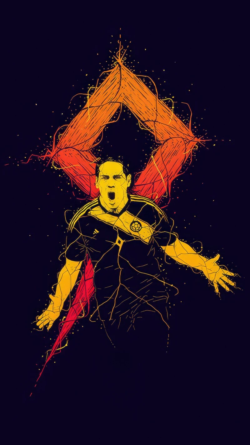 Fiery Football Passion 4K Mobile Wallpaper