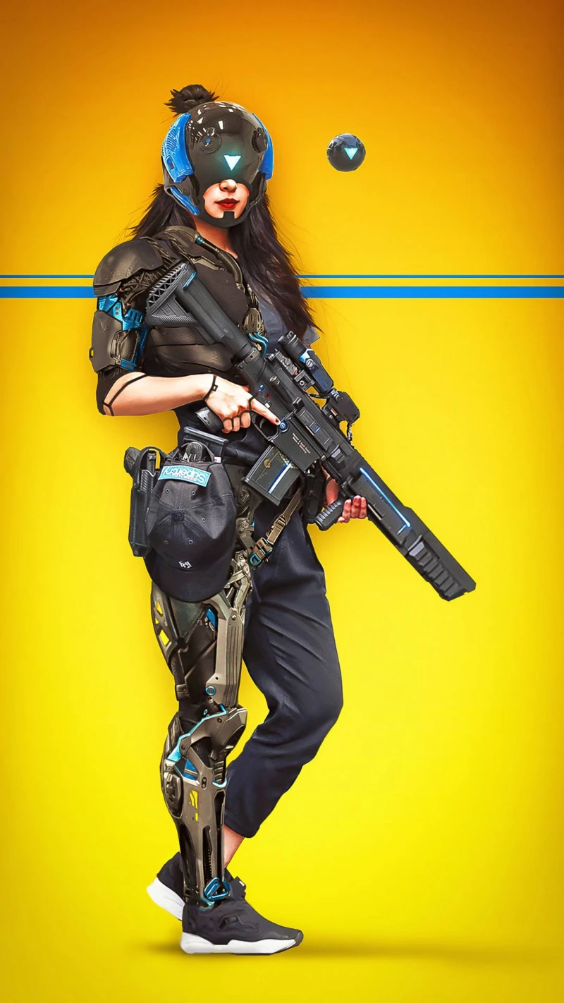 Cybernetic Soldier 4K Mobile Wallpaper