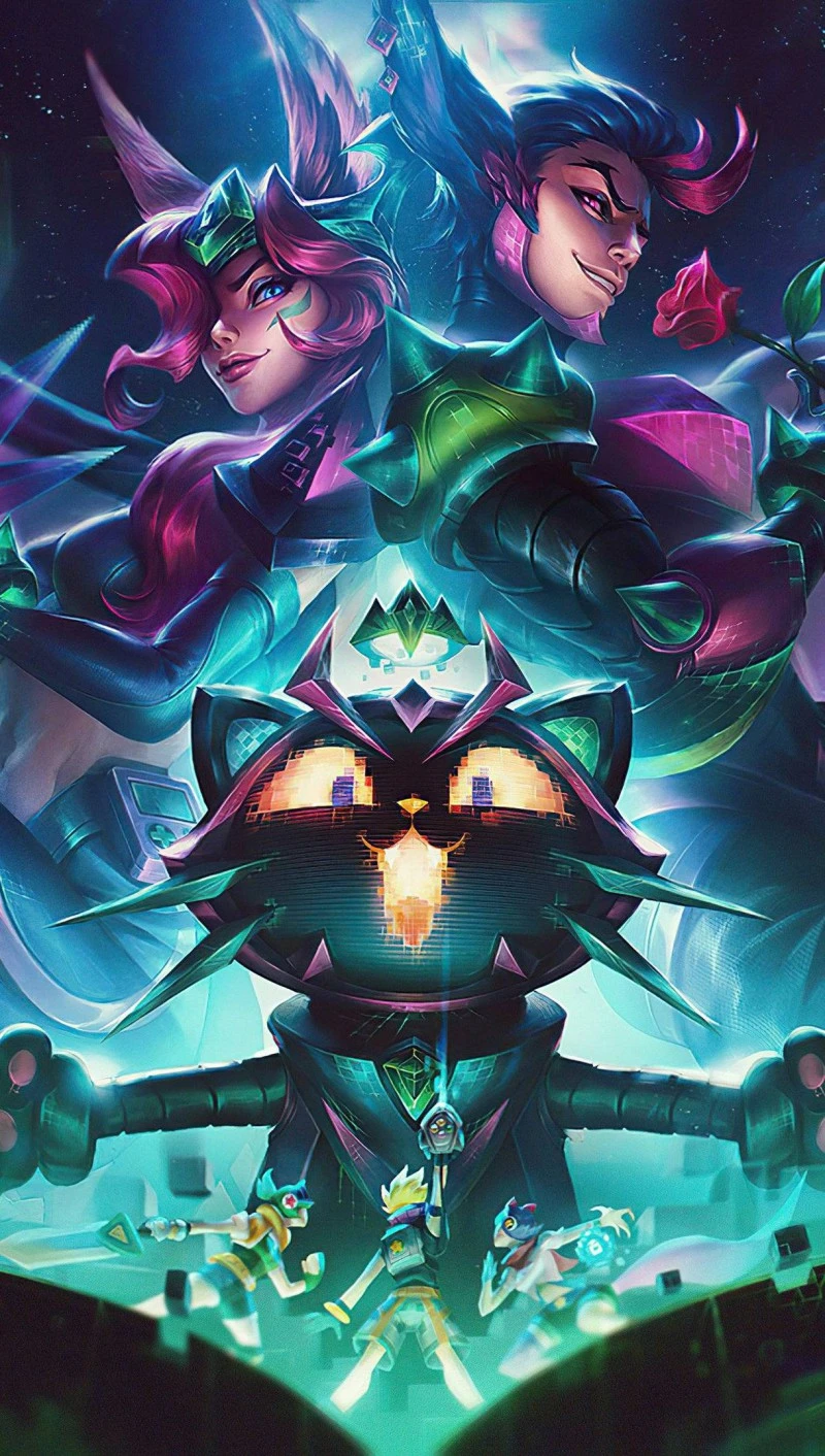 League of Legends: Cyberpunk Champions 4K Mobile Wallpaper