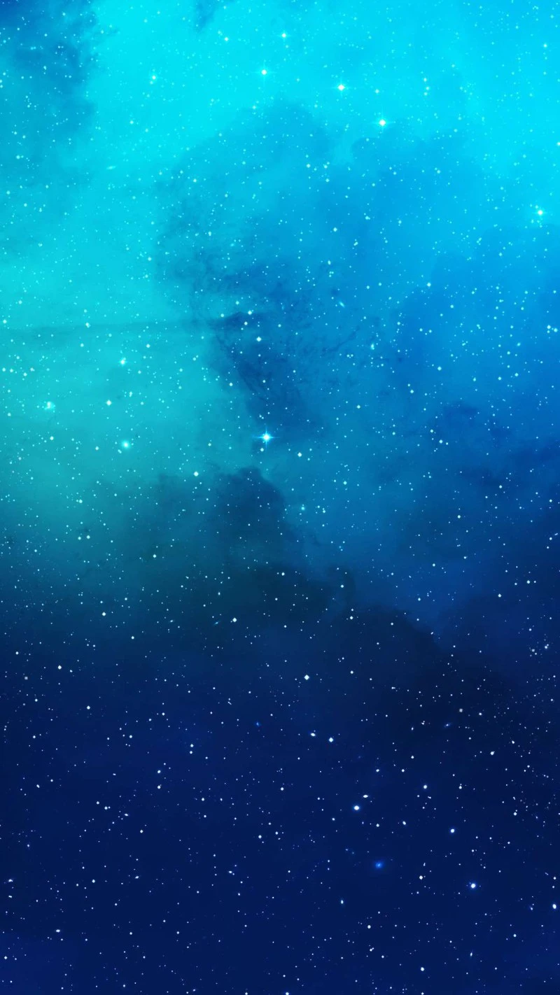 Celestial Blue Nebula 4K Mobile Wallpaper