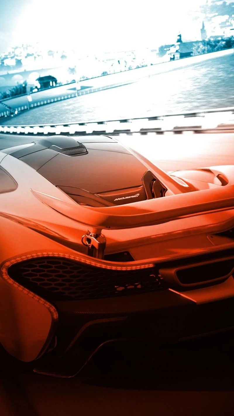 McLaren P1 on the Race Track 4K Mobile Wallpaper
