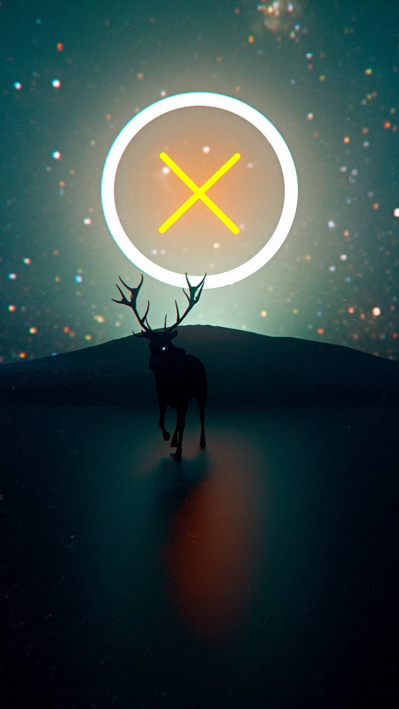 Cosmic Stag 4K Mobile Wallpaper