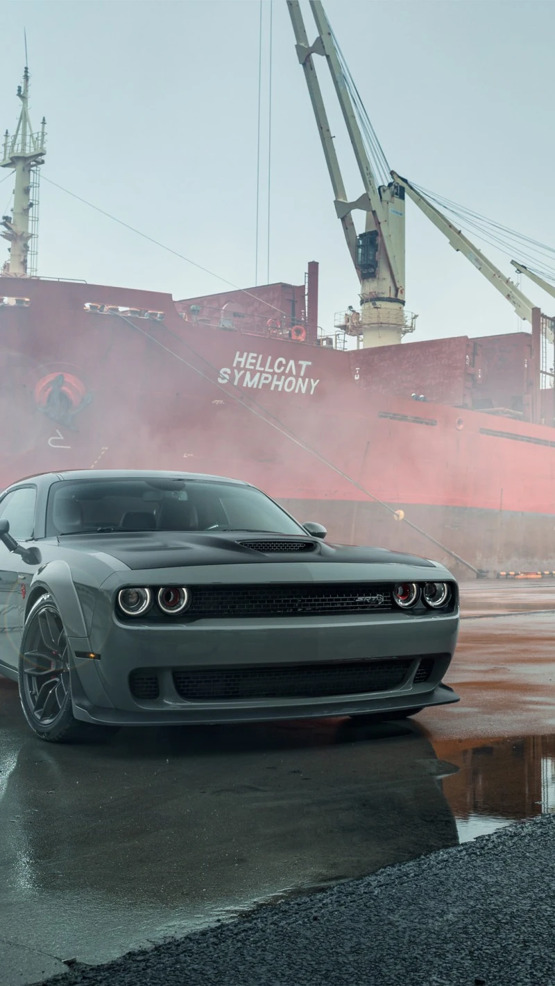 Dodge Challenger Hellcat Symphony 4K Mobile Wallpaper