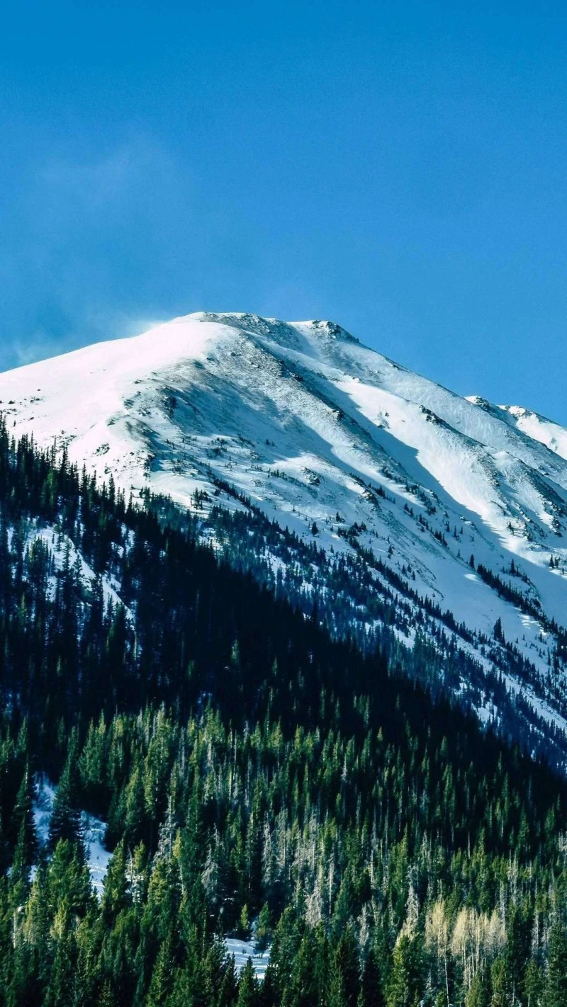 Majestic Snow-Capped Mountain 4K Mobile Wallpaper