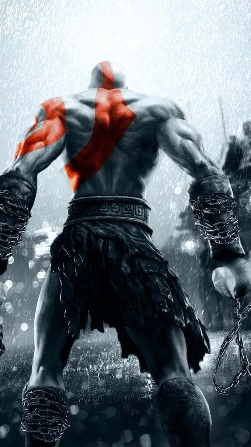 Kratos Back View 4K Mobile Wallpaper