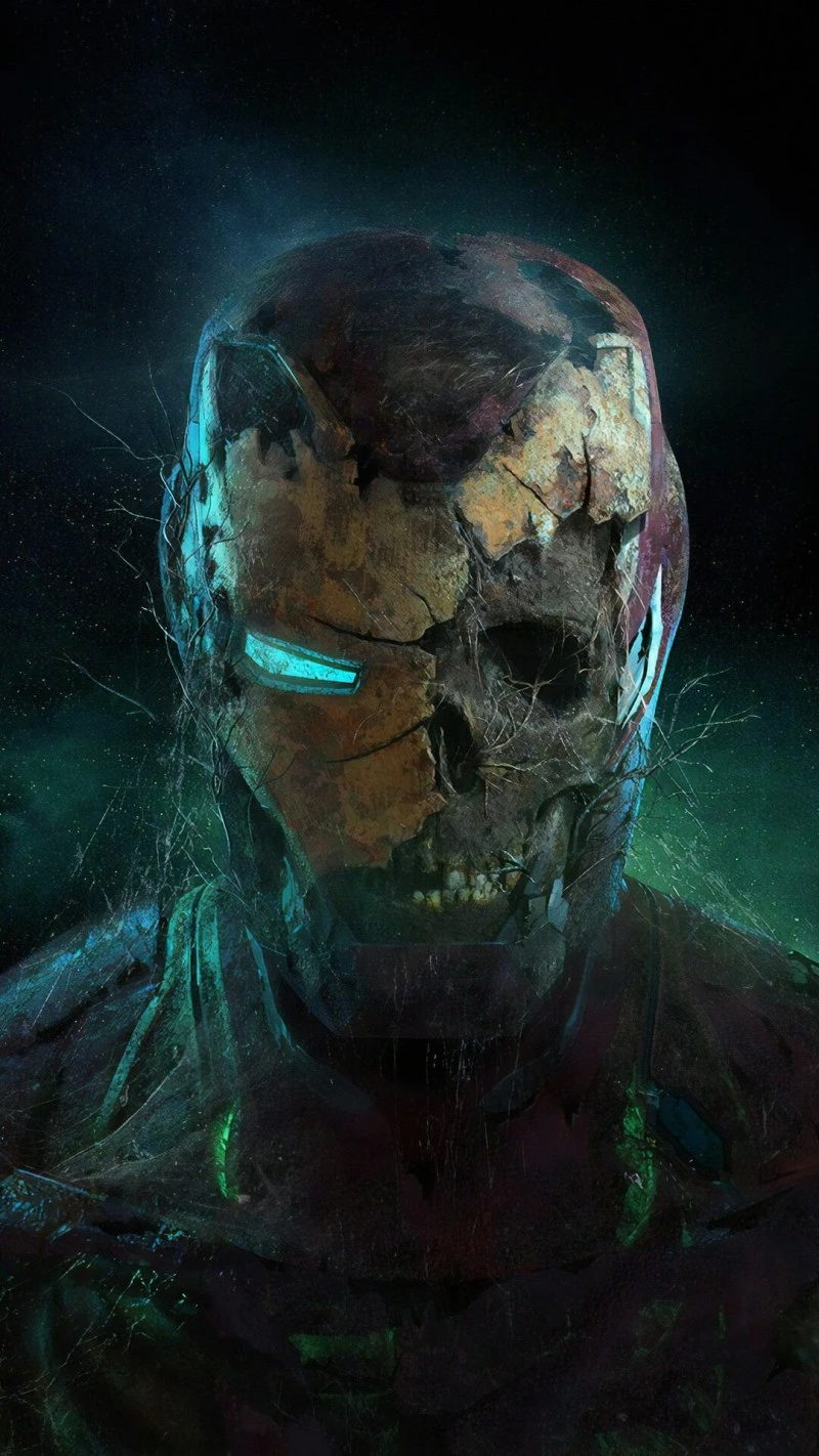 Decaying Iron Man 4K Mobile Wallpaper