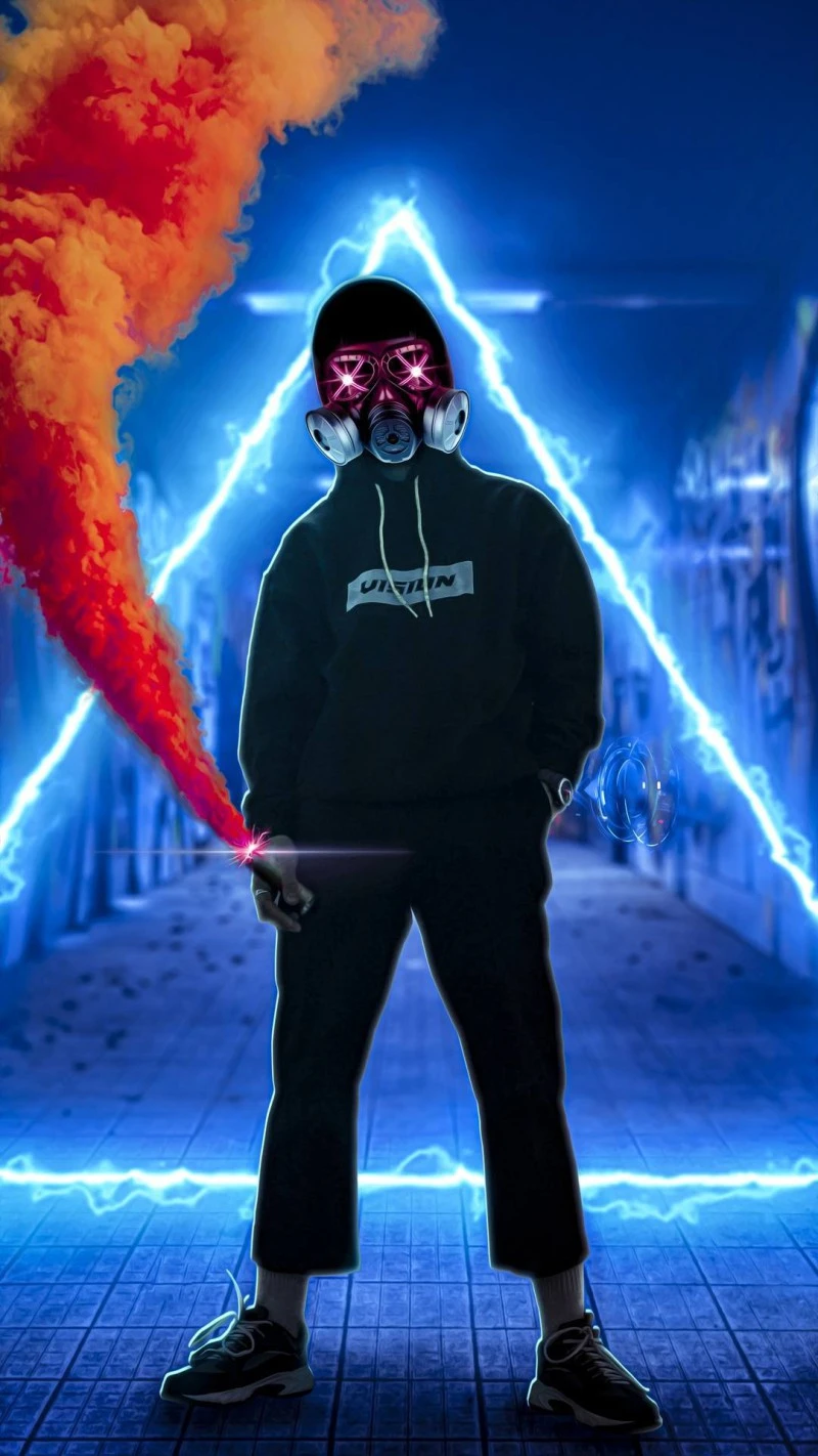 Cyberpunk Style Portrait 4K Mobile Wallpaper