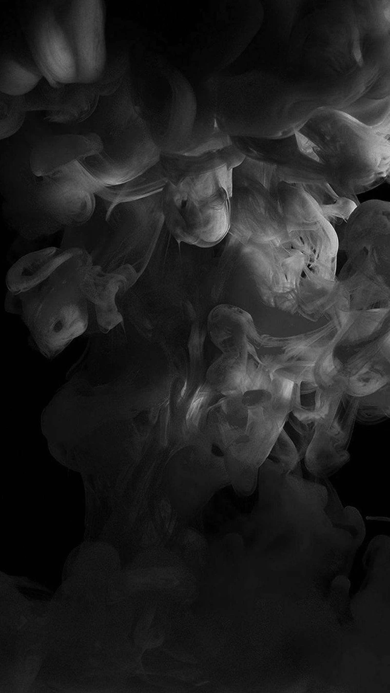 Ink in Water (Black and White) 4K Mobile Wallpaper
