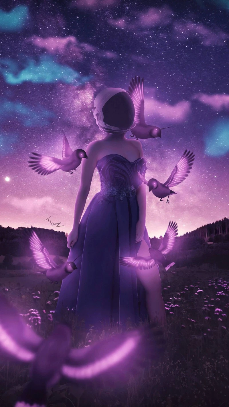 Astral Dress 4K Mobile Wallpaper
