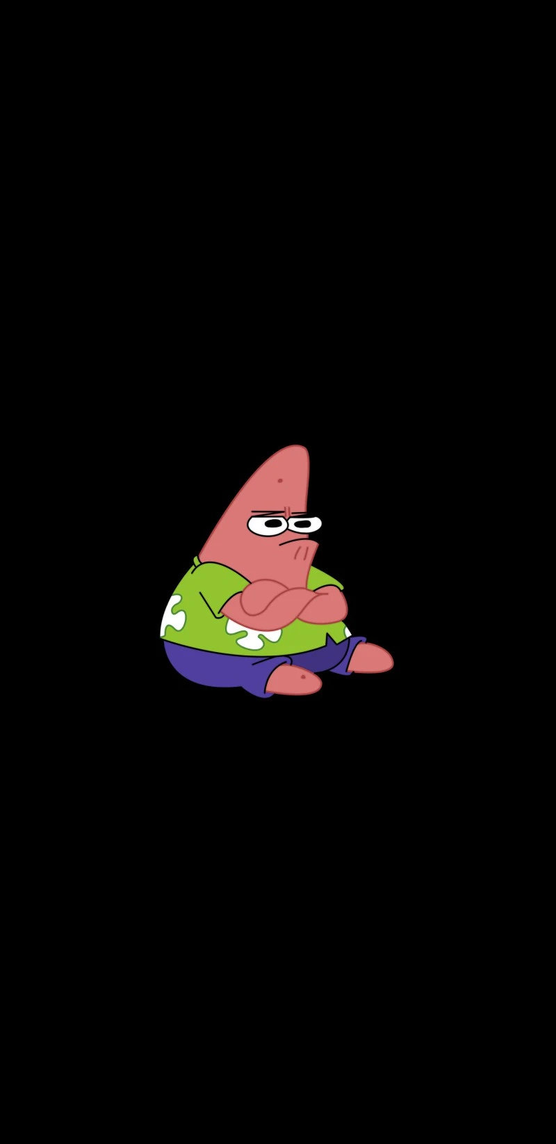 Patrick Star Disapproving 4K Mobile Wallpaper