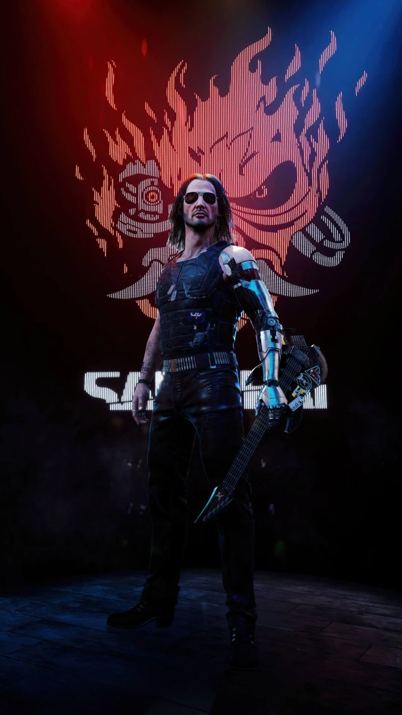 Cyberpunk 2077 - Johnny Silverhand 4K Mobile Wallpaper