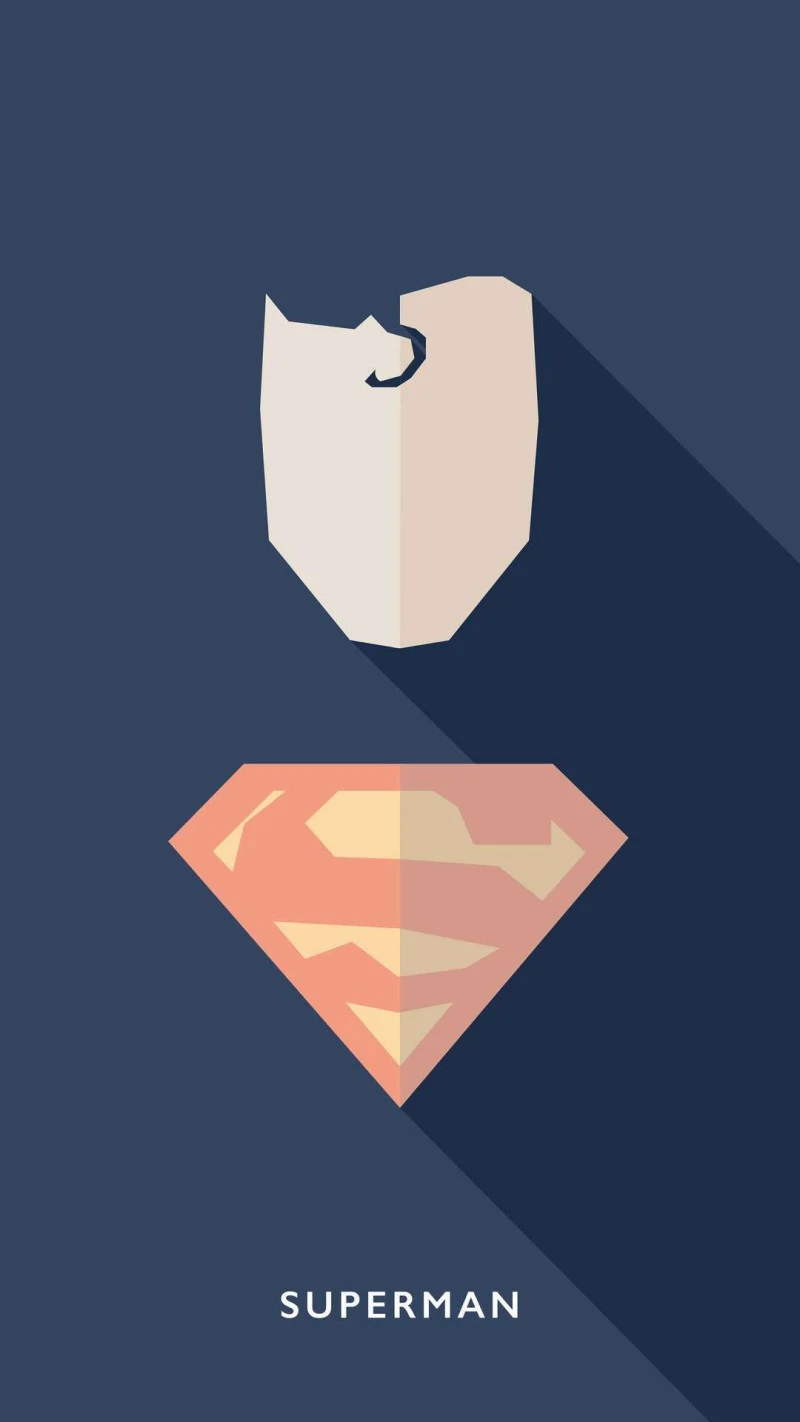 Minimalist Superman Poster 4K Mobile Wallpaper