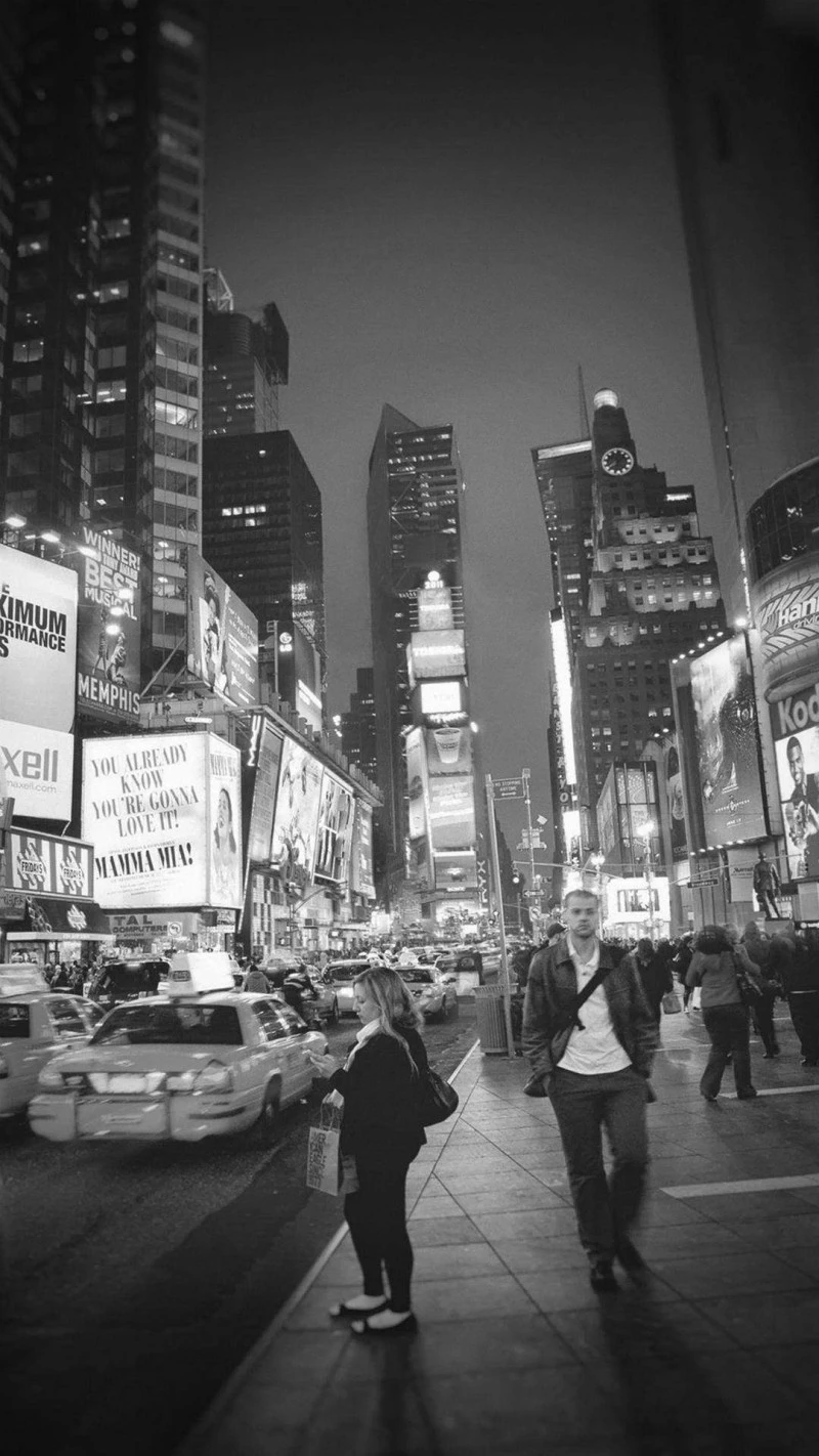 Times Square at Night 4K Mobile Wallpaper