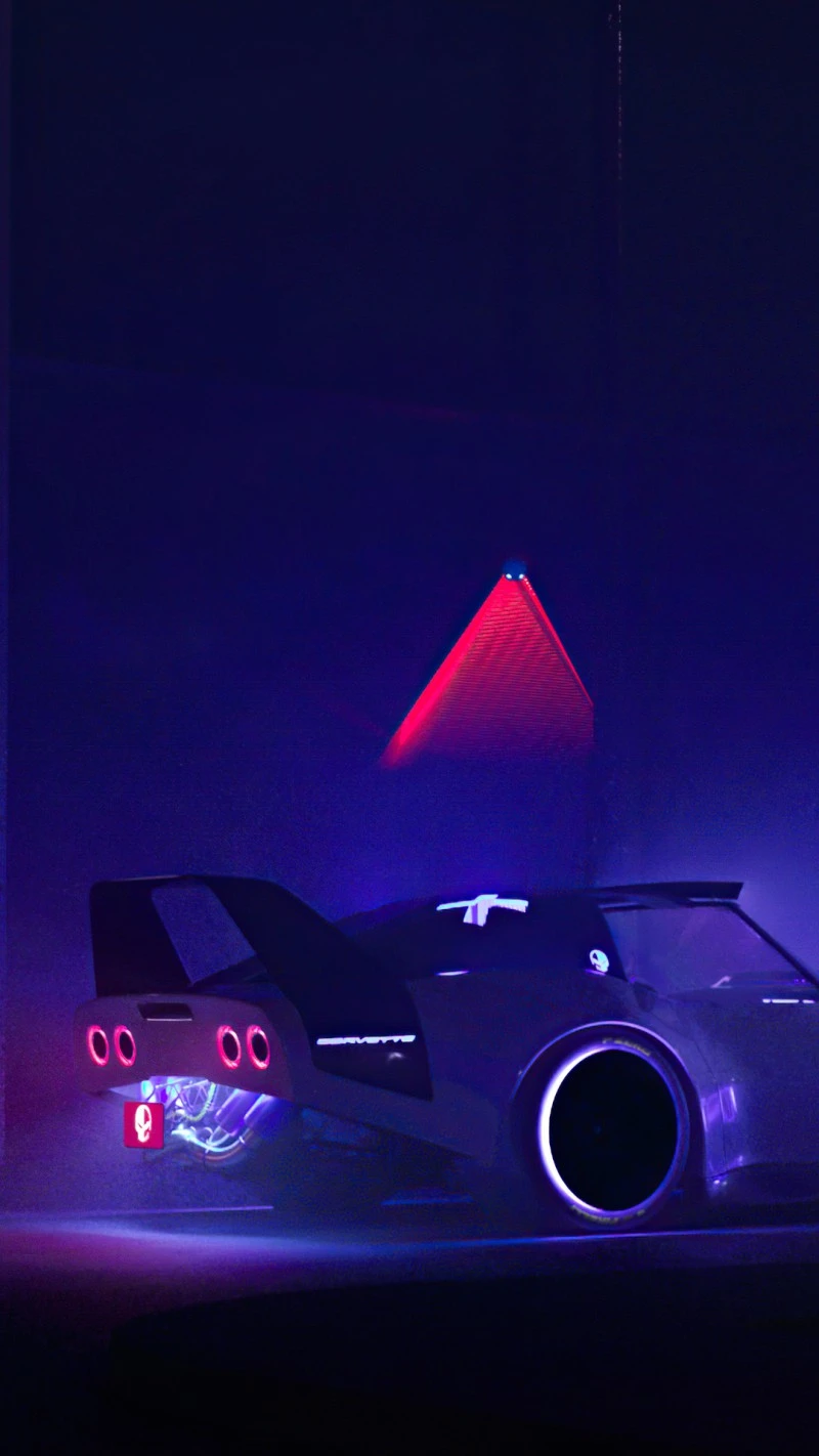 Cyberpunk Corvette Stingray 4K Mobile Wallpaper
