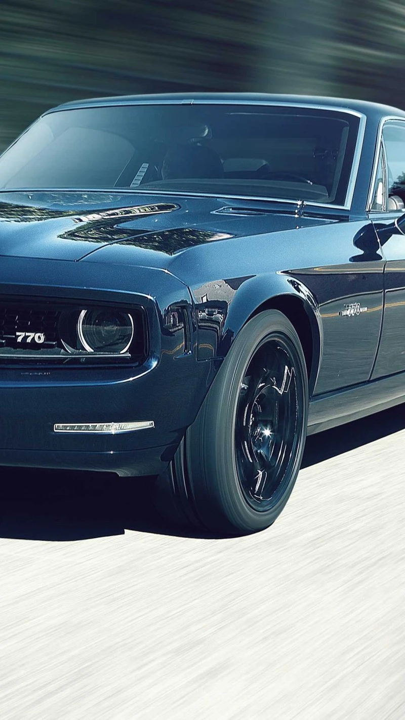 Classic Muscle Car on the Road 4K Mobile Wallpaper