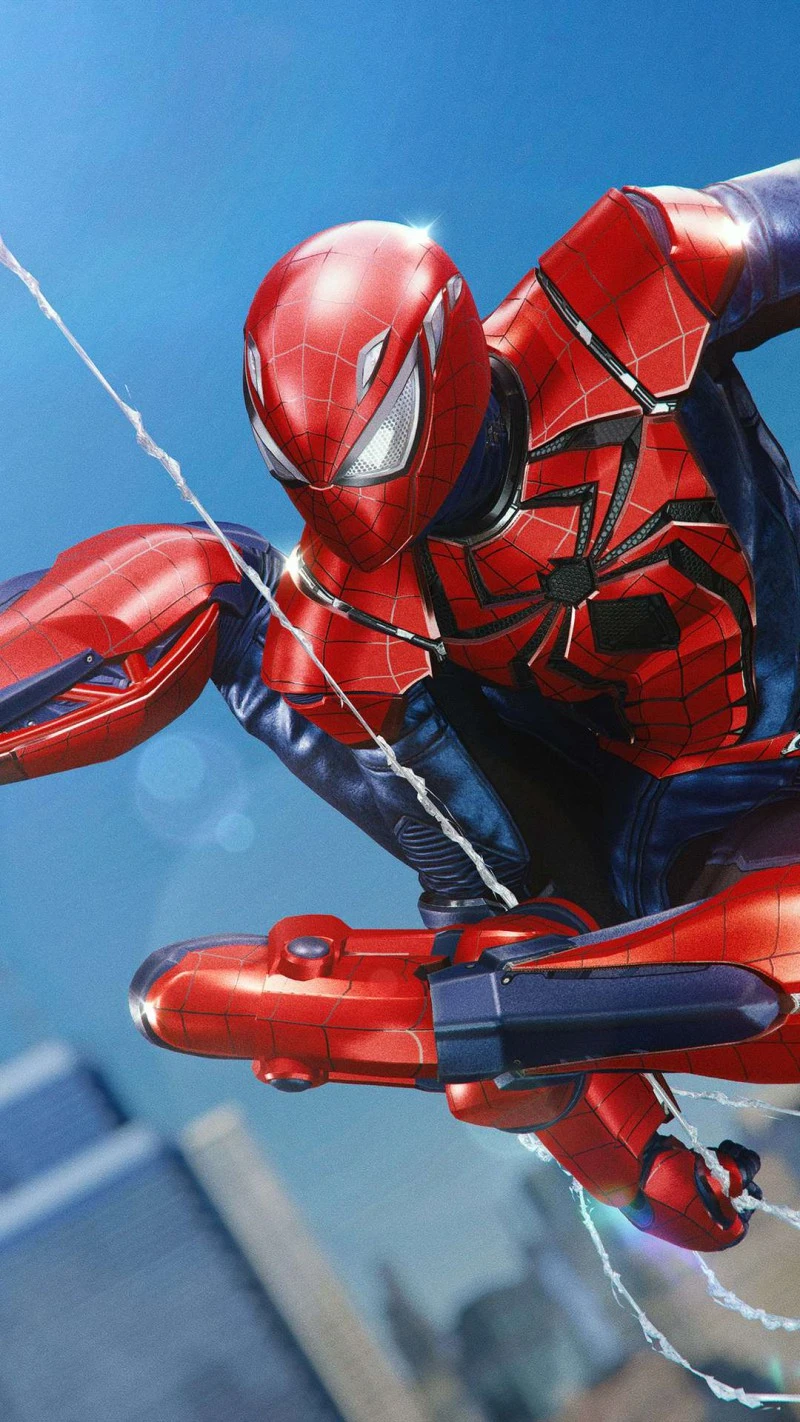 Spider-Man's Advanced Suit 4K Mobile Wallpaper
