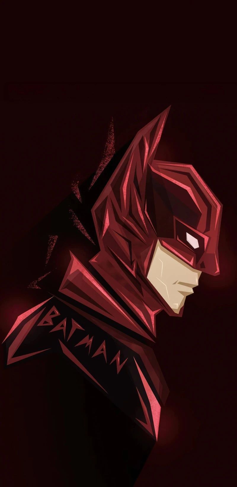 Red Batman 4K Mobile Wallpaper
