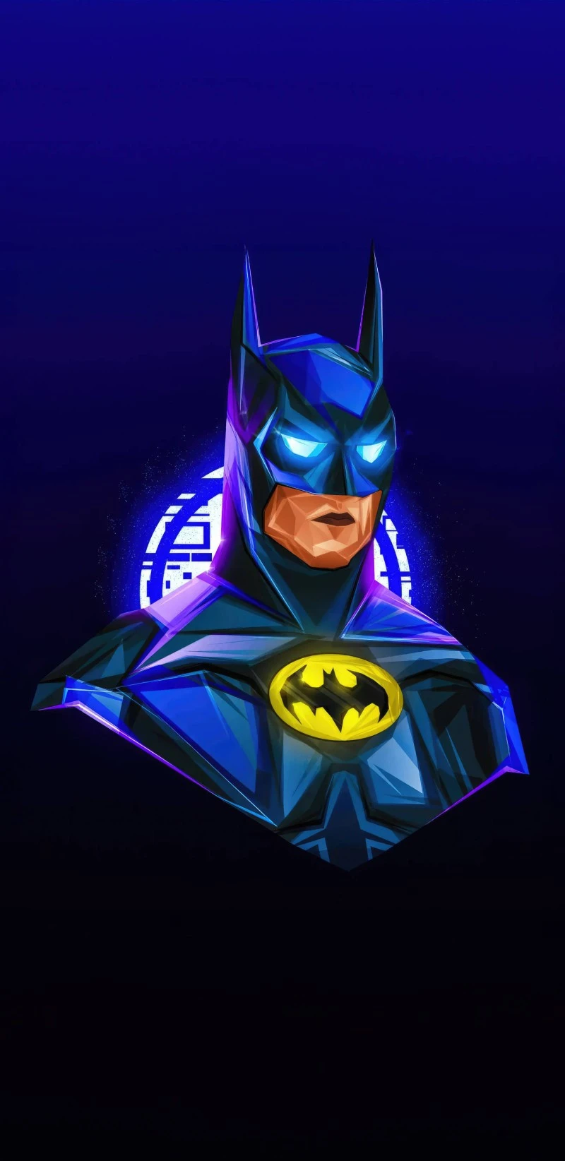 Batman Low Poly Art 4K Mobile Wallpaper