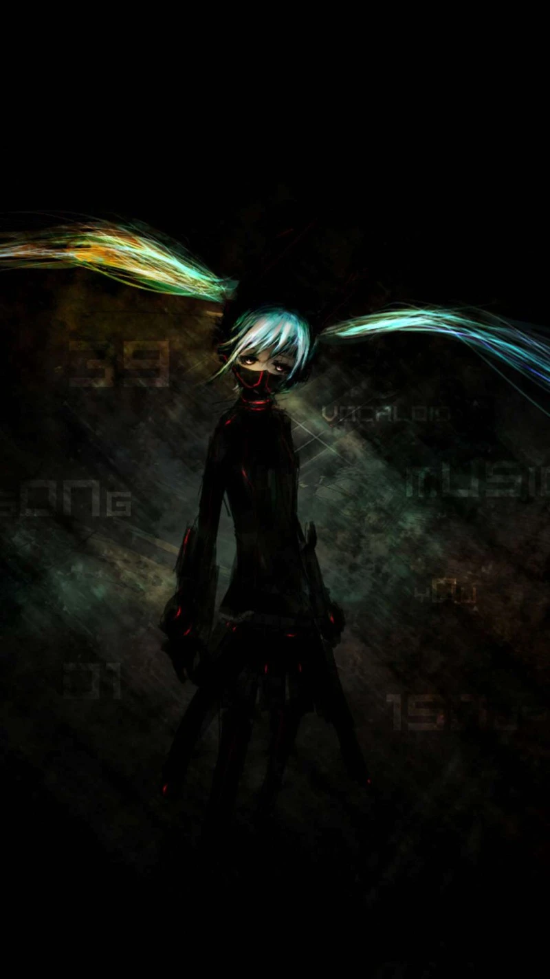 Cyberpunk Hatsune Miku 4K Mobile Wallpaper