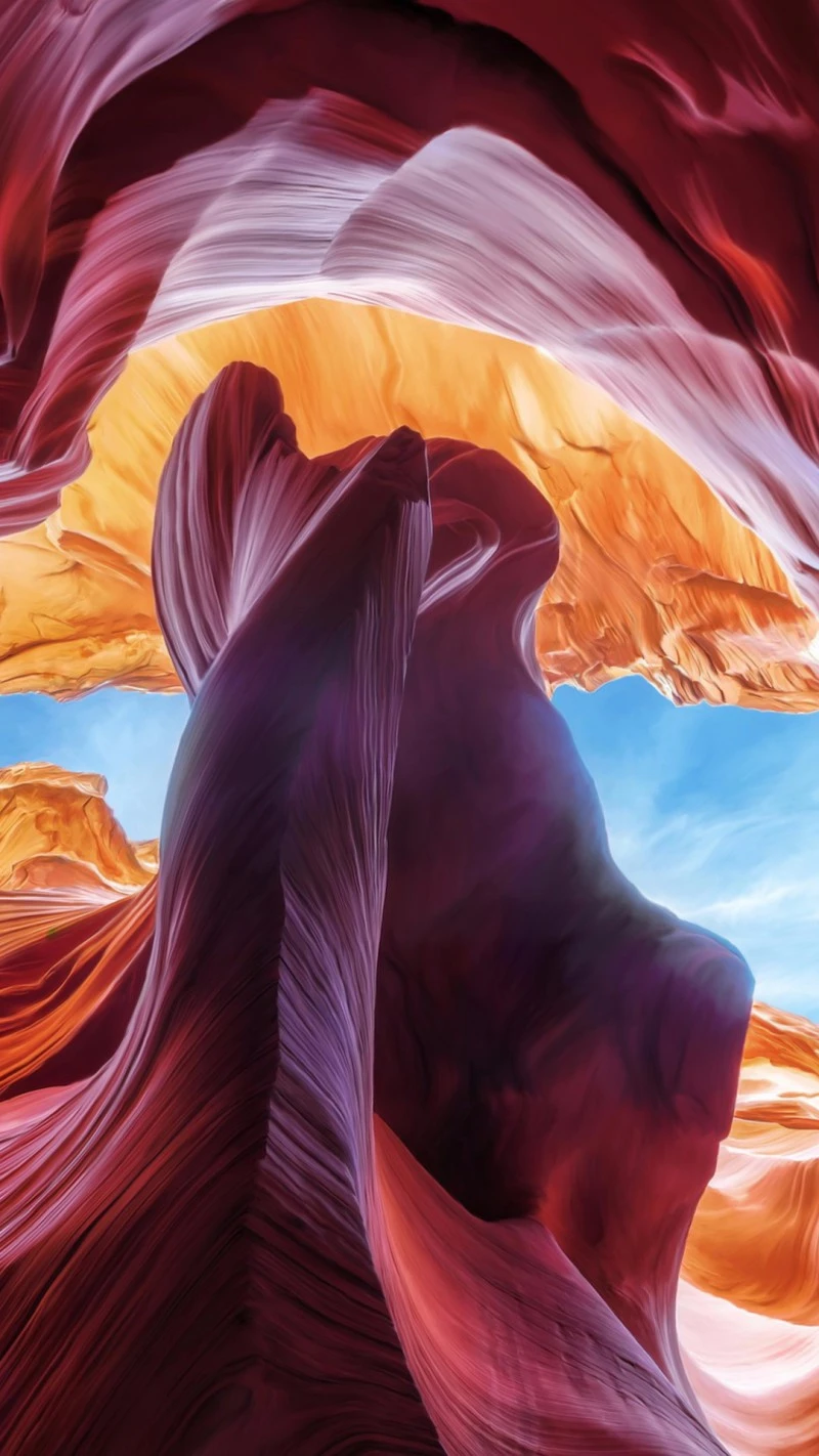 Antelope Canyon's Swirling Wonders 4K Mobile Wallpaper