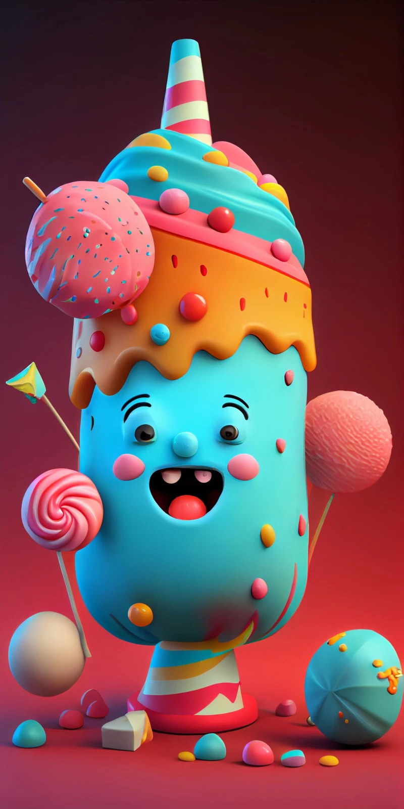 Happy Candy Treat 4K Mobile Wallpaper