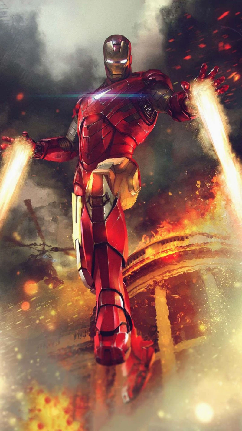 Iron Man:  In Action 4K Mobile Wallpaper