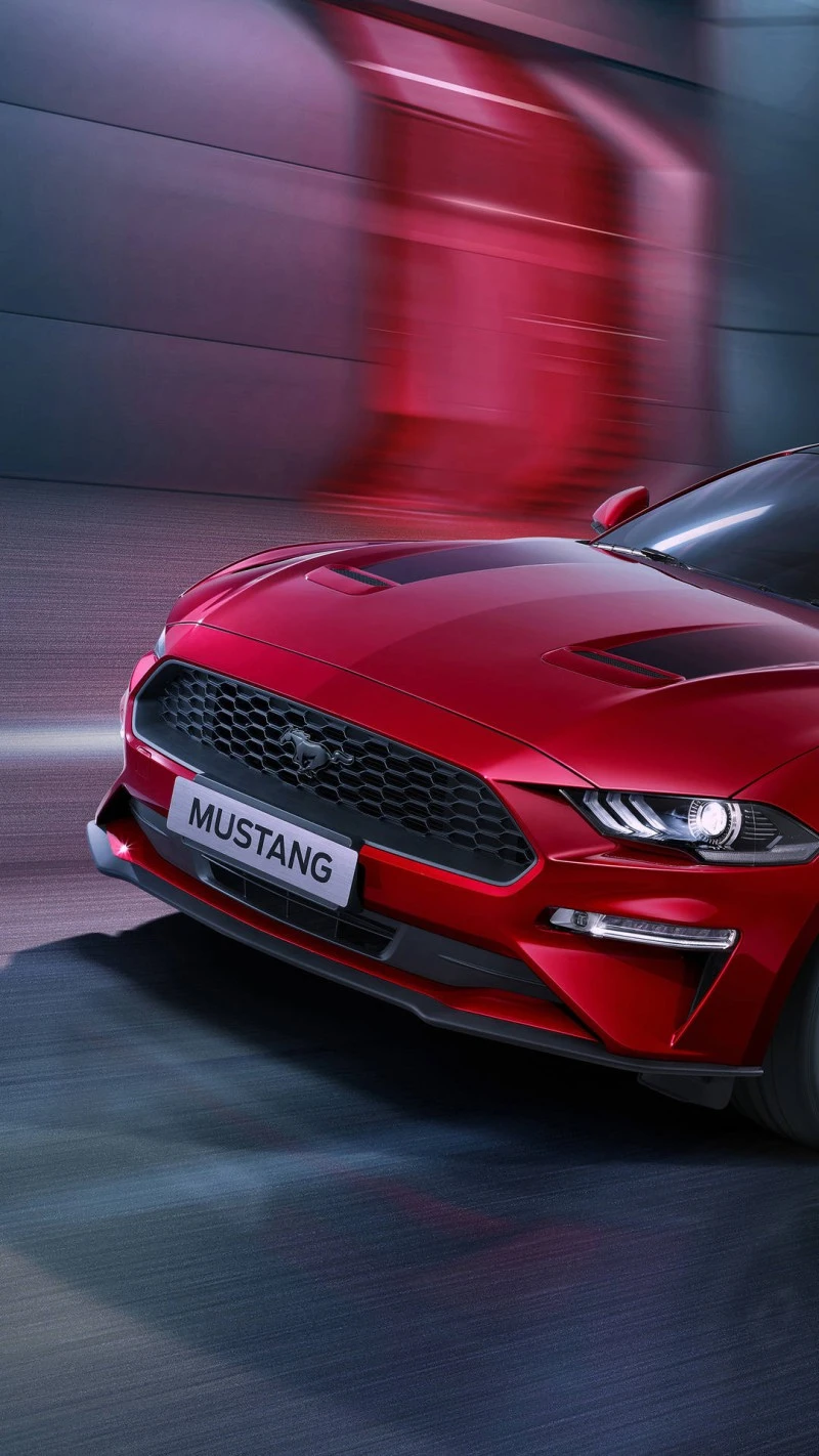Ford Mustang in Motion 4K Mobile Wallpaper