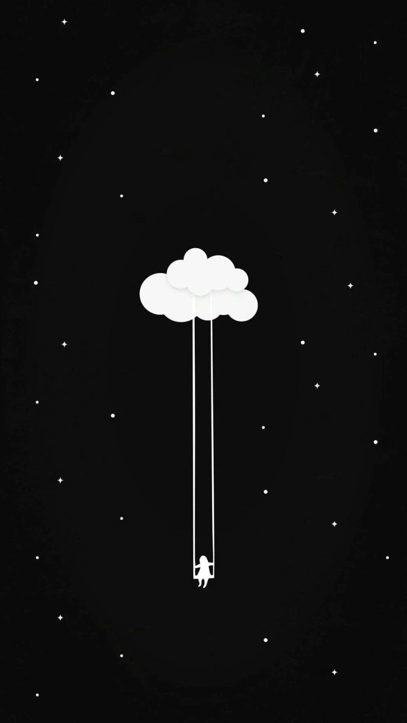 Cloud Swing in the Night Sky 4K Mobile Wallpaper
