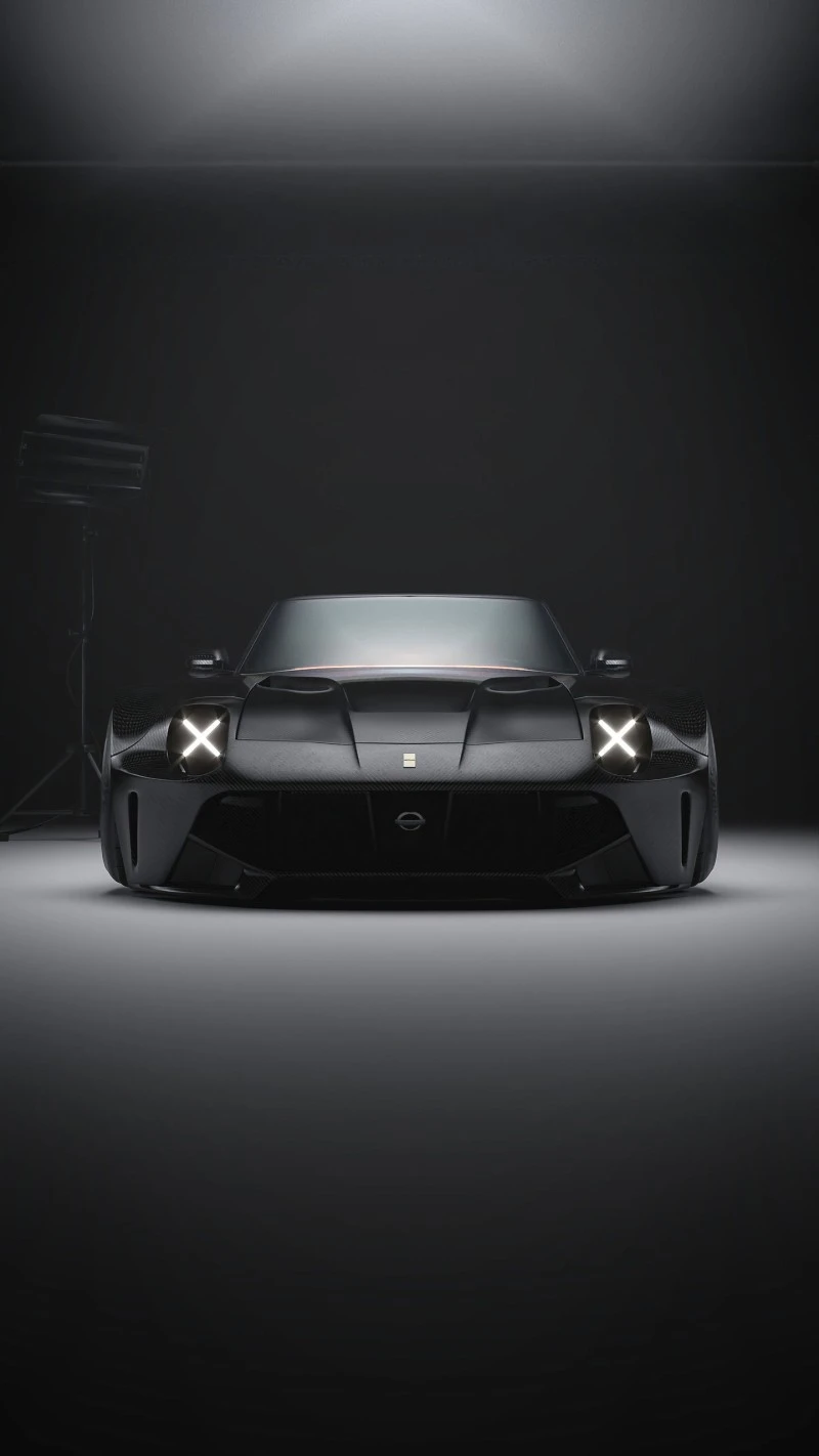 Dark Sports Car in Studio 4K Mobile Wallpaper