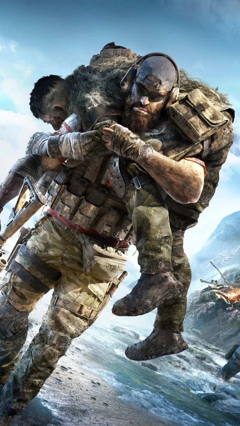 Ghost Recon Wildlands Soldier Evacuation 4K Mobile Wallpaper