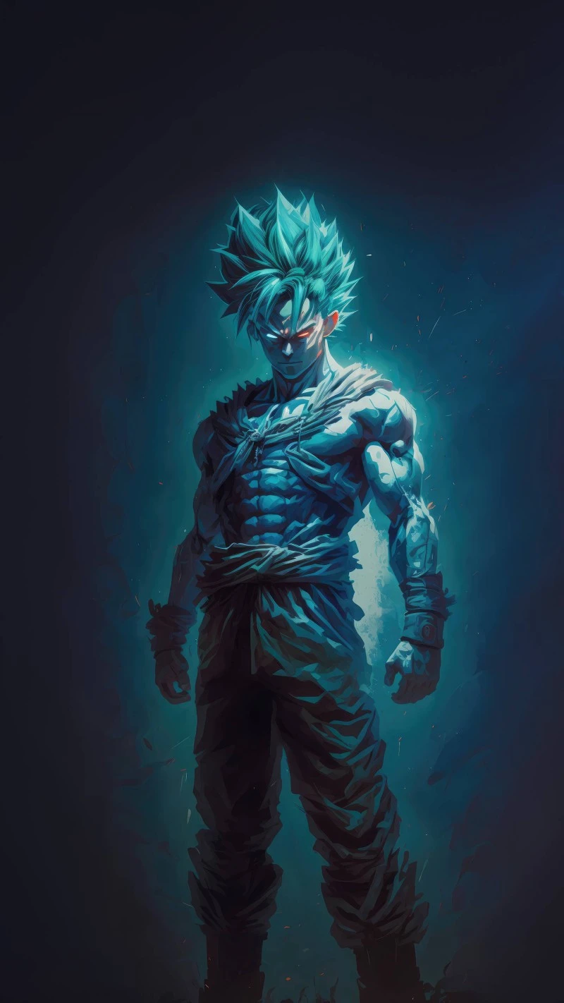 Goku's Powerful Gaze 4K Mobile Wallpaper