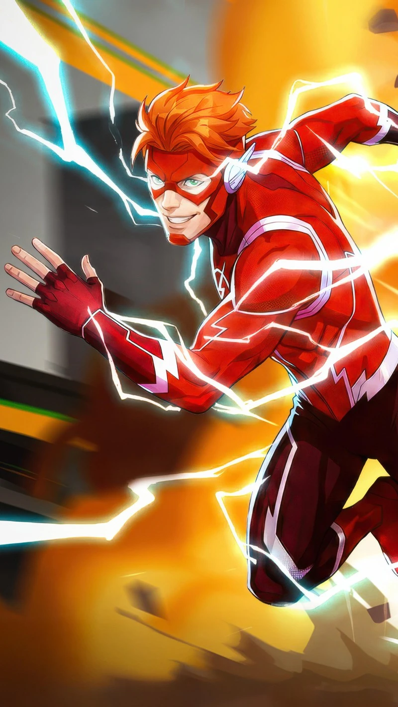 The Flash in Motion 4K Mobile Wallpaper