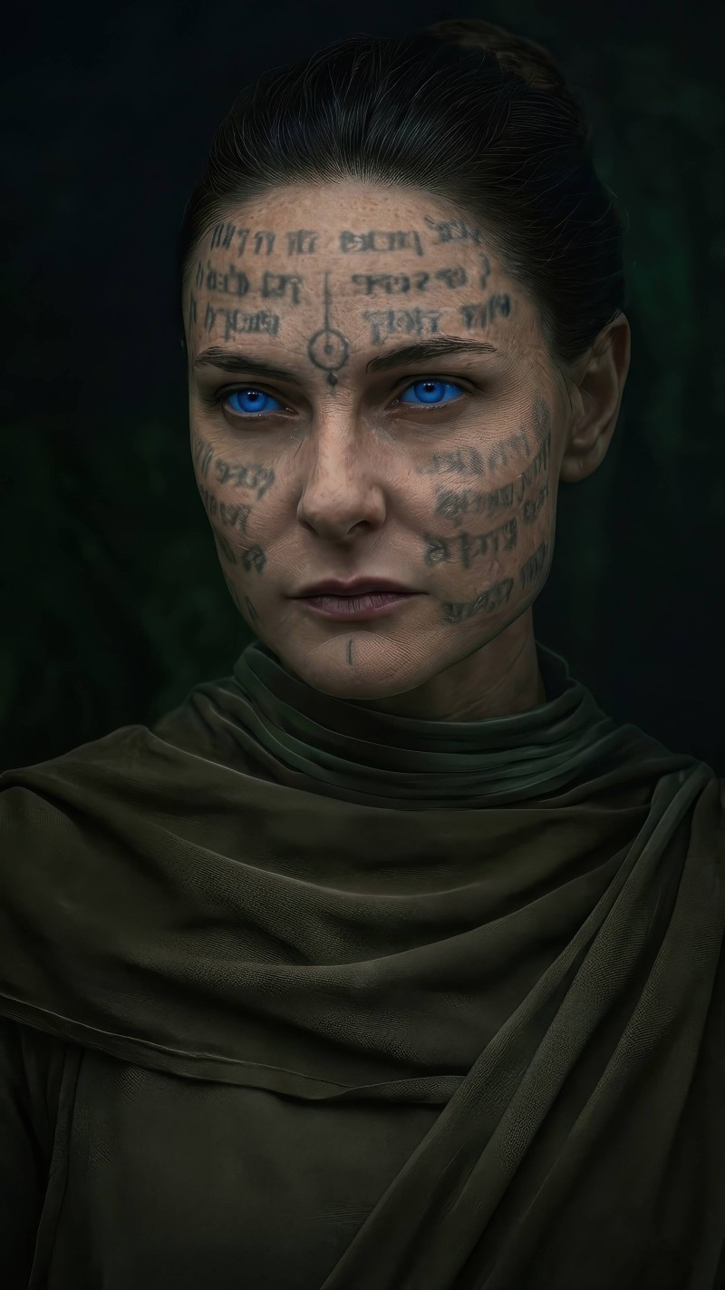 Phasma Face Tattoos 4K Character Wallpaper