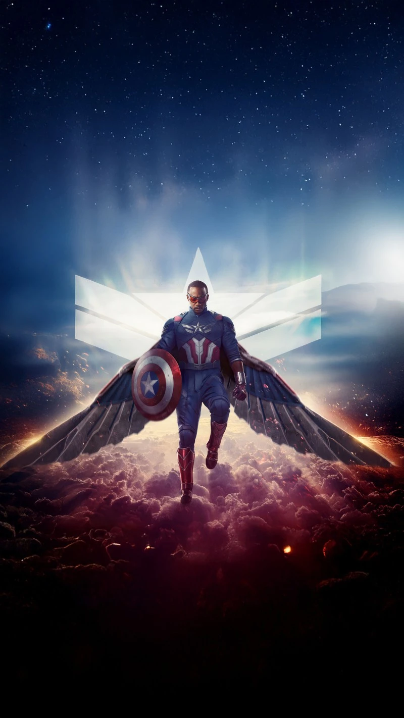 Captain America: Wings of Liberty 4K Mobile Wallpaper