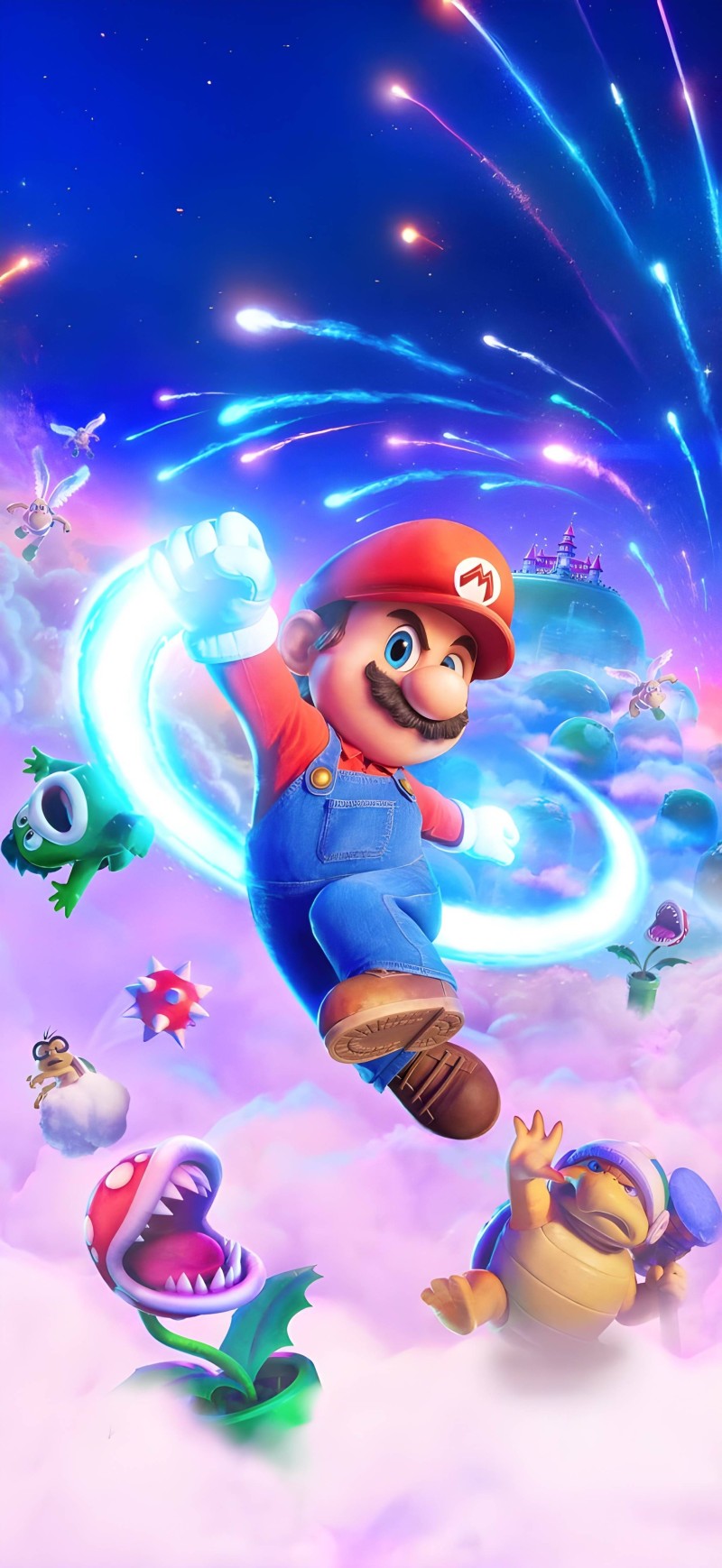 Mario in Space with Friends 4K Trending Wallpaper