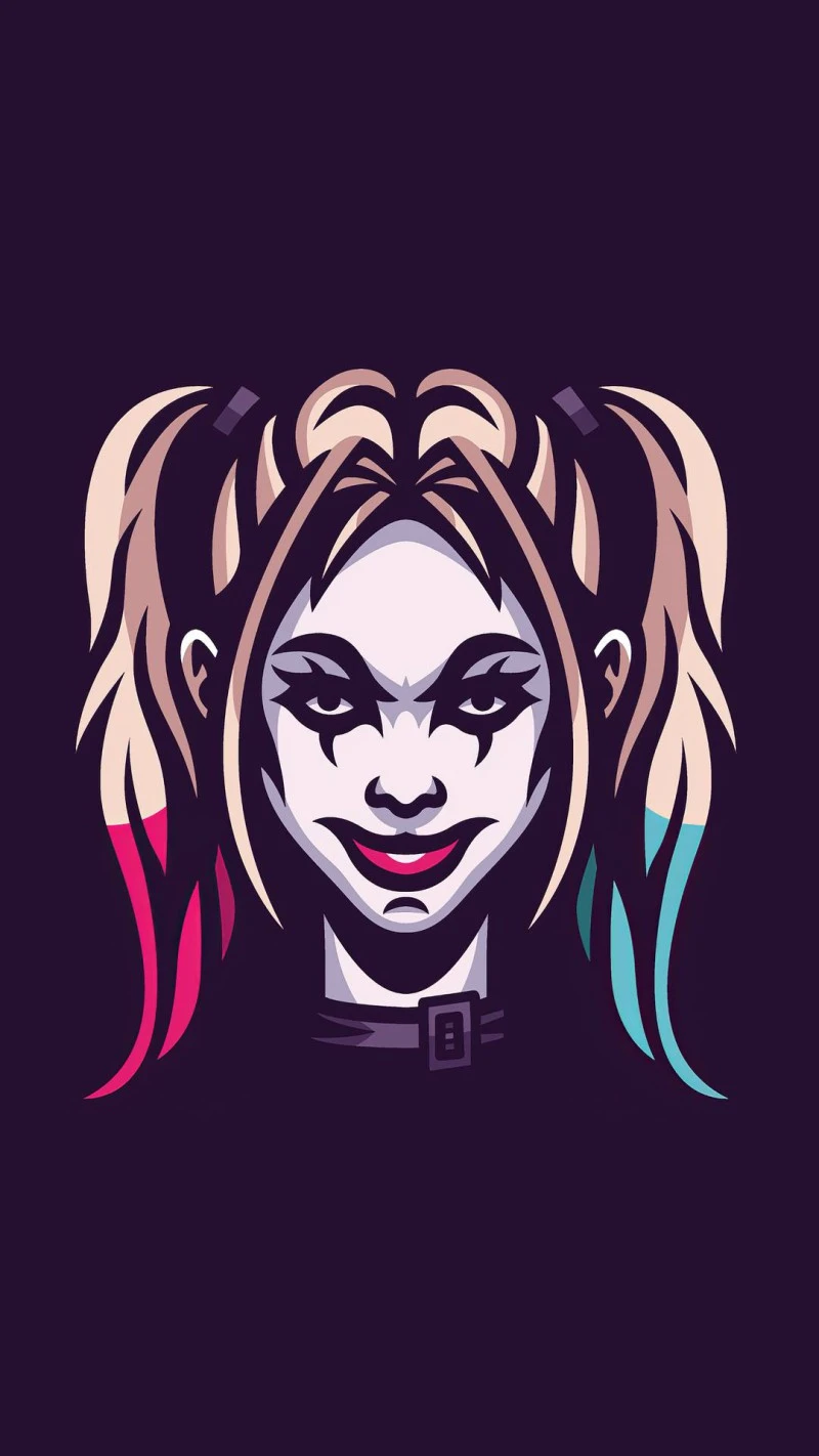 Harley Quinn Mascot 4K Mobile Wallpaper
