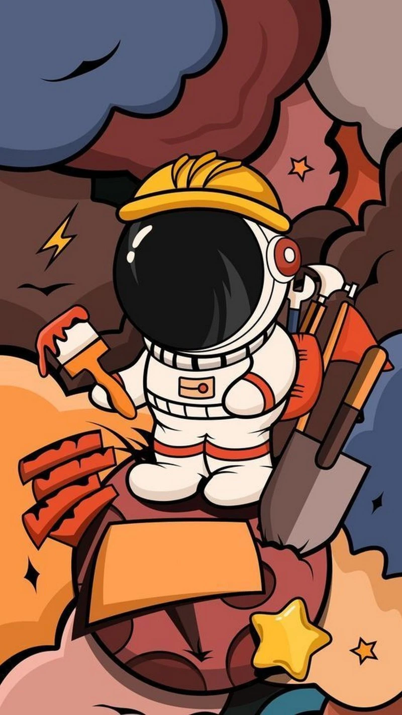 Space Painter 4K Mobile Wallpaper